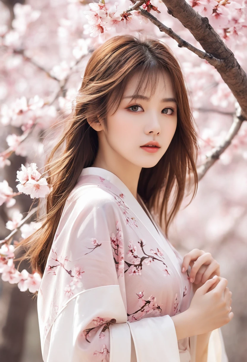 1girl , (incredibly_absurdres:1.5), 'solo' 'an extremely delicate , beautiful girl , 8k wallpaper,sakura:1.6,