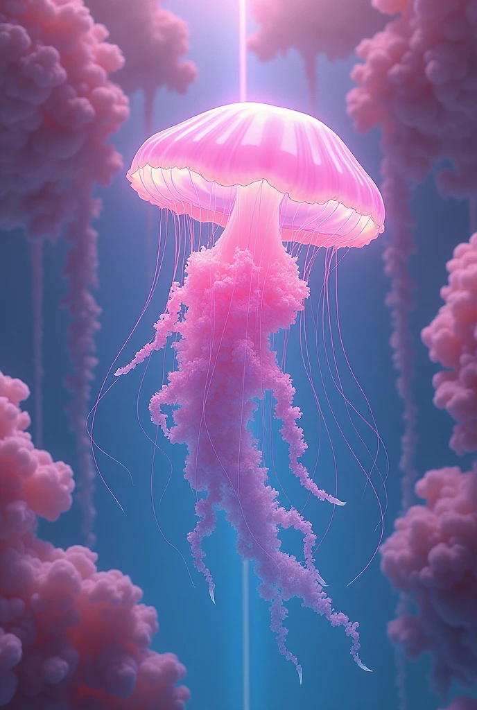 Create a VaporWave-style jellyfish