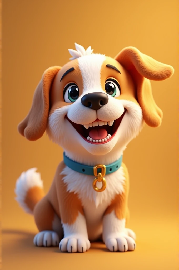 A dog with a smile