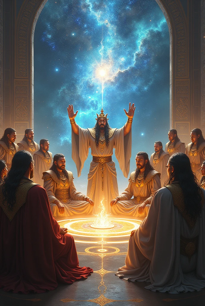 Gods got super powers having a meeting