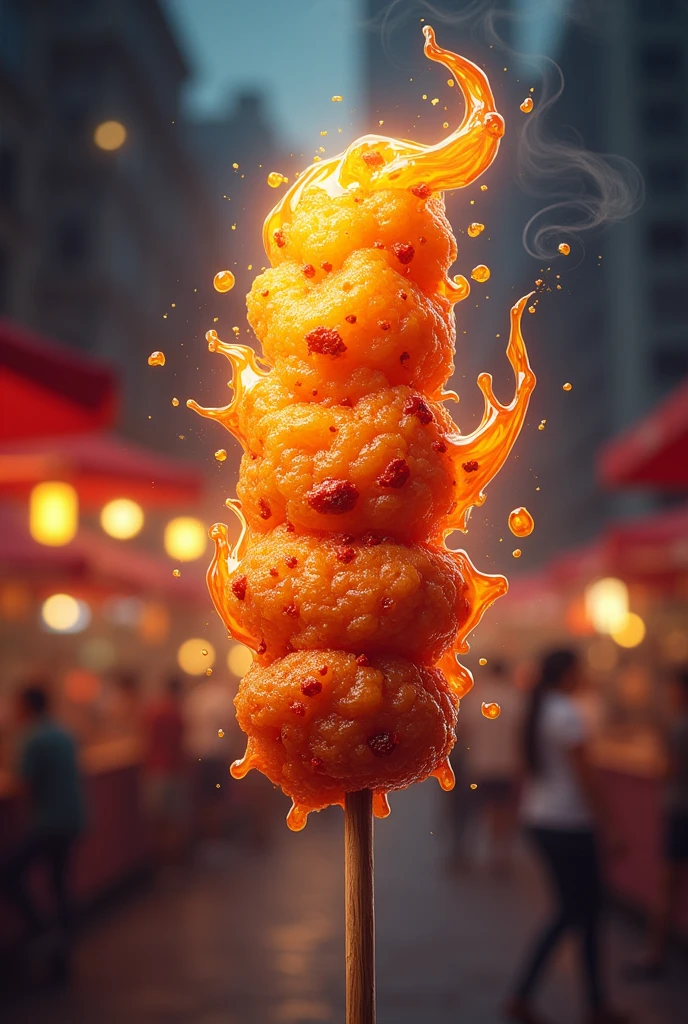 Fried skewers logo design