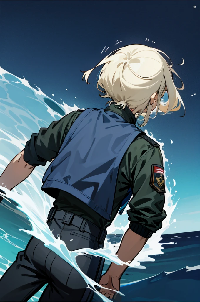 score up_9,score up_8,score up_7,source_anime,mission complete,(LoRa:0.7),End of Summer,male,old,army jacket,cool,sea