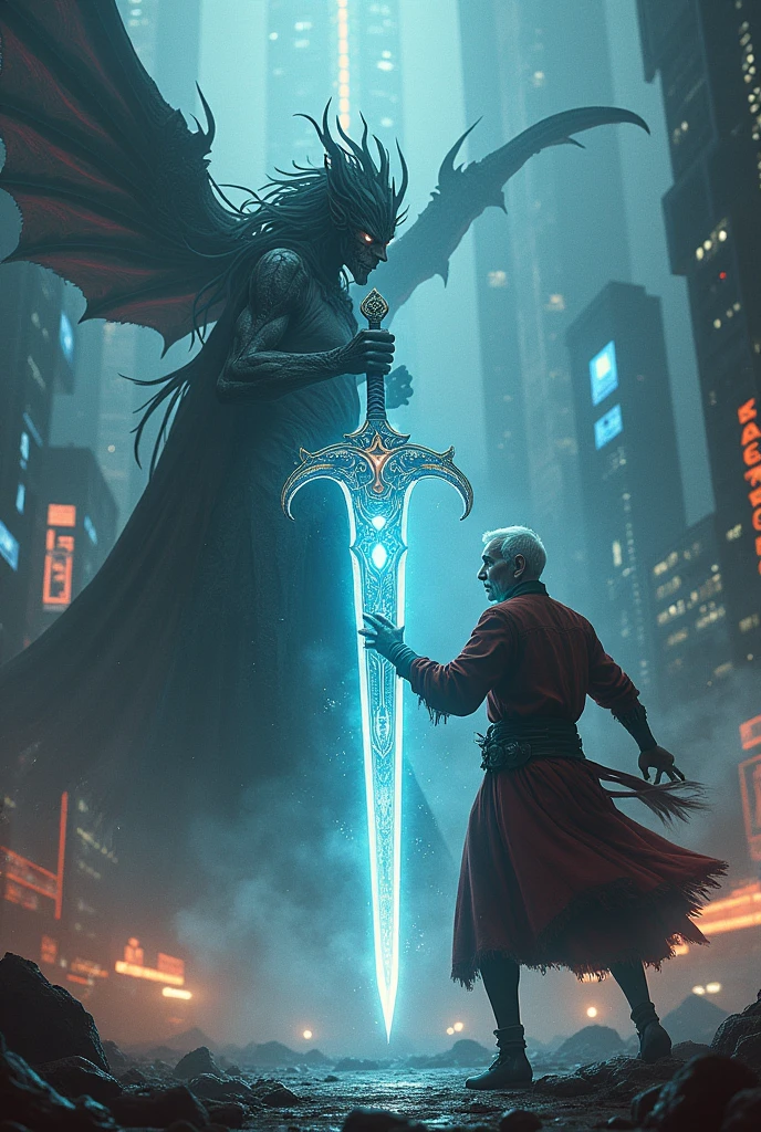 The Divine Sword is very powerful, the sword is beautiful, Bangkok in the future, the old man fights with the female demon.