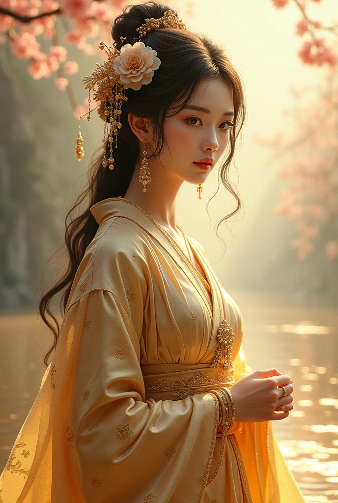 Golden Japanese Beauty Goddess