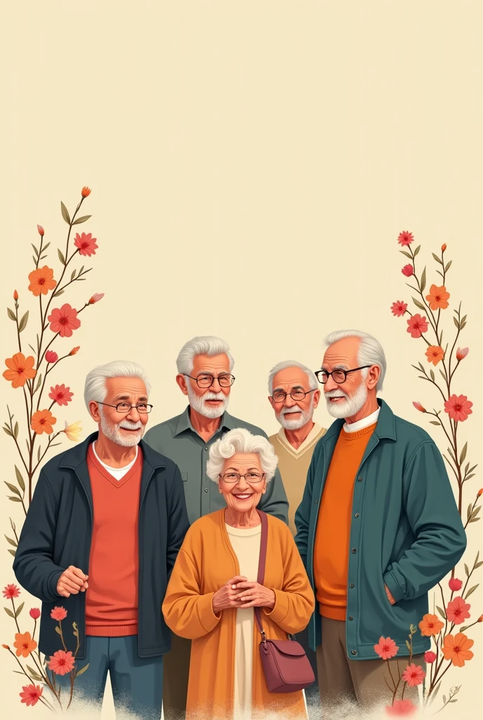 a poster for the elderly with a phrase