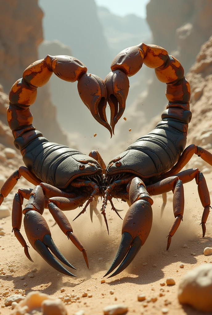 scorpion fighting and attacking a scorpion