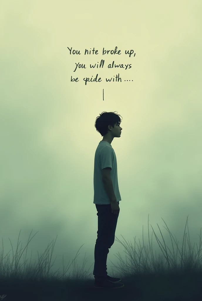 I want an image that says that even though we broke up, you will always be with me with a nice message