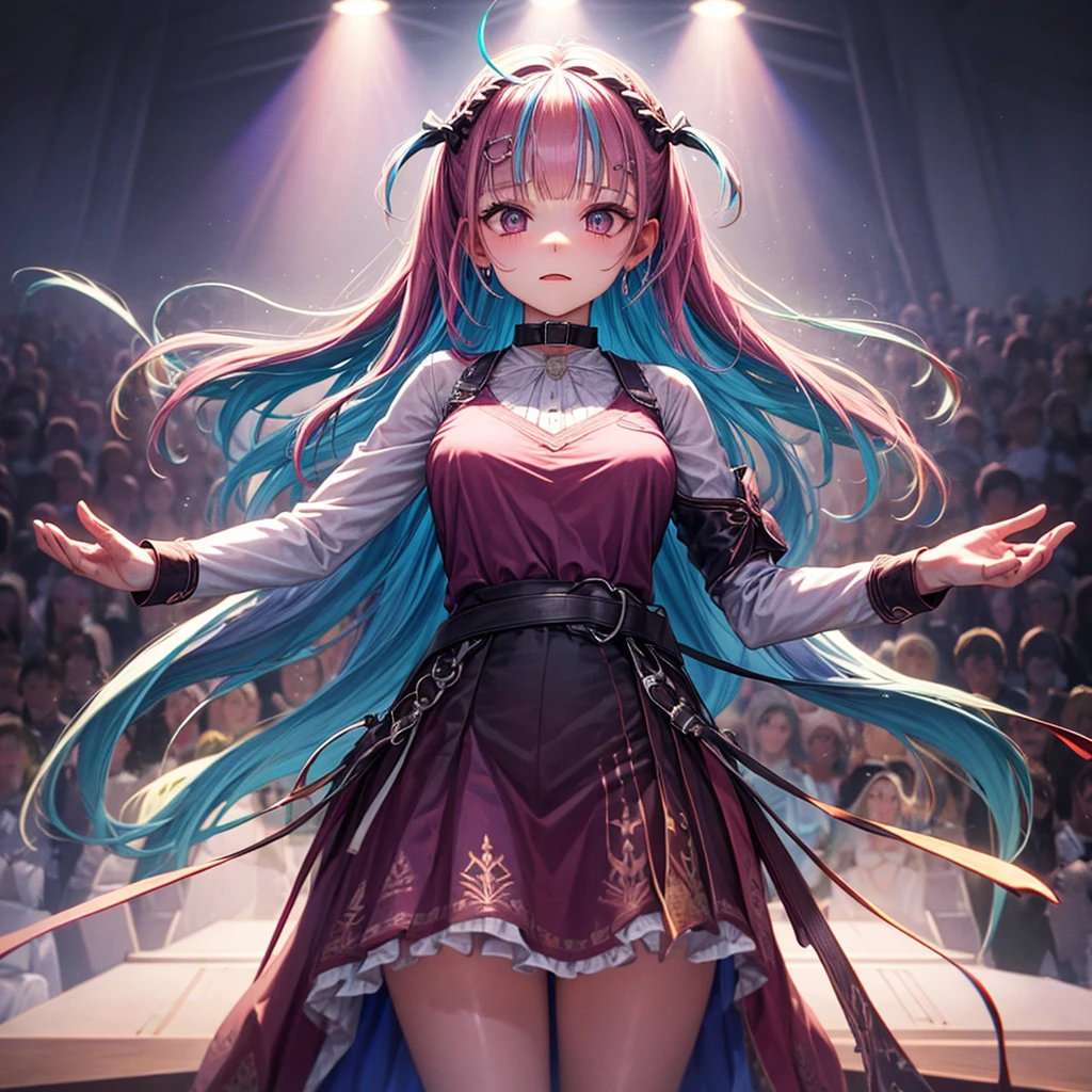 On the grand stage,Face the audience,Bow down and thank you