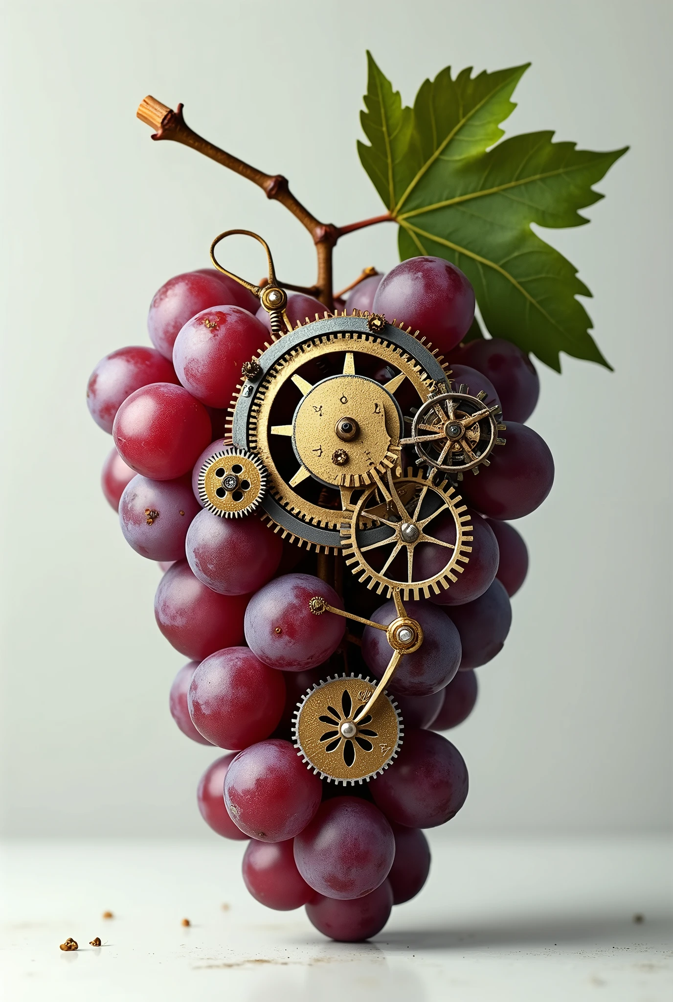 8k , masterpiece , realphoto , high resolution , break , clockwork a grape
