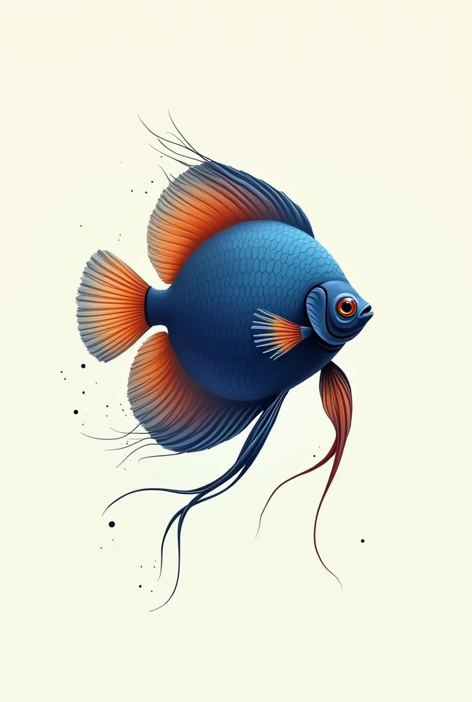 Discus fish logo