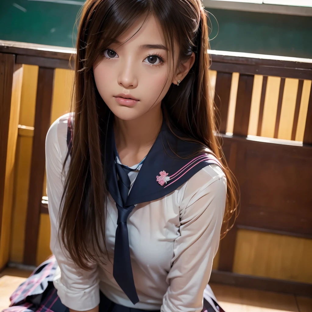 high school girl、front、Sex、Creampie、lover、Normal position、high resolution、