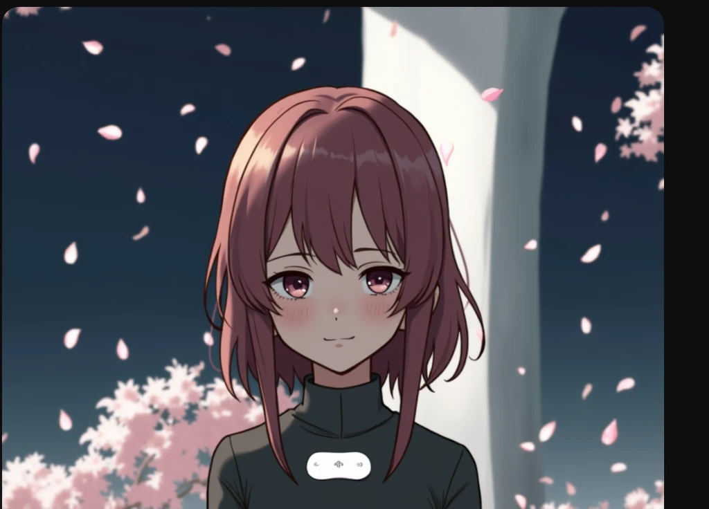 I wish this image photo was standing under a cherry blossom tree, showing my whole body, including my toes. My chest was smaller, and I wish my pigtails were neater.