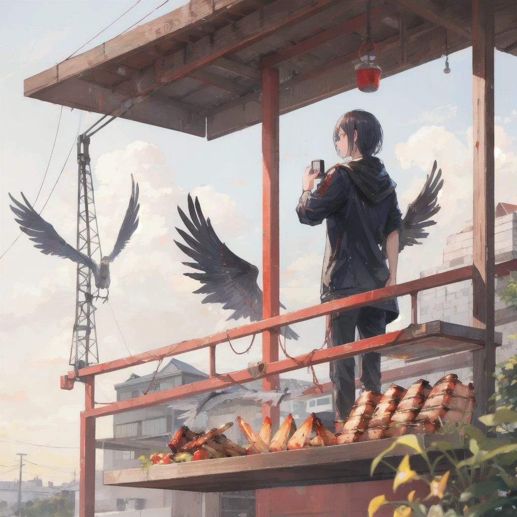 A pair of grilled wings，Crane Immortal&#39;s Wings