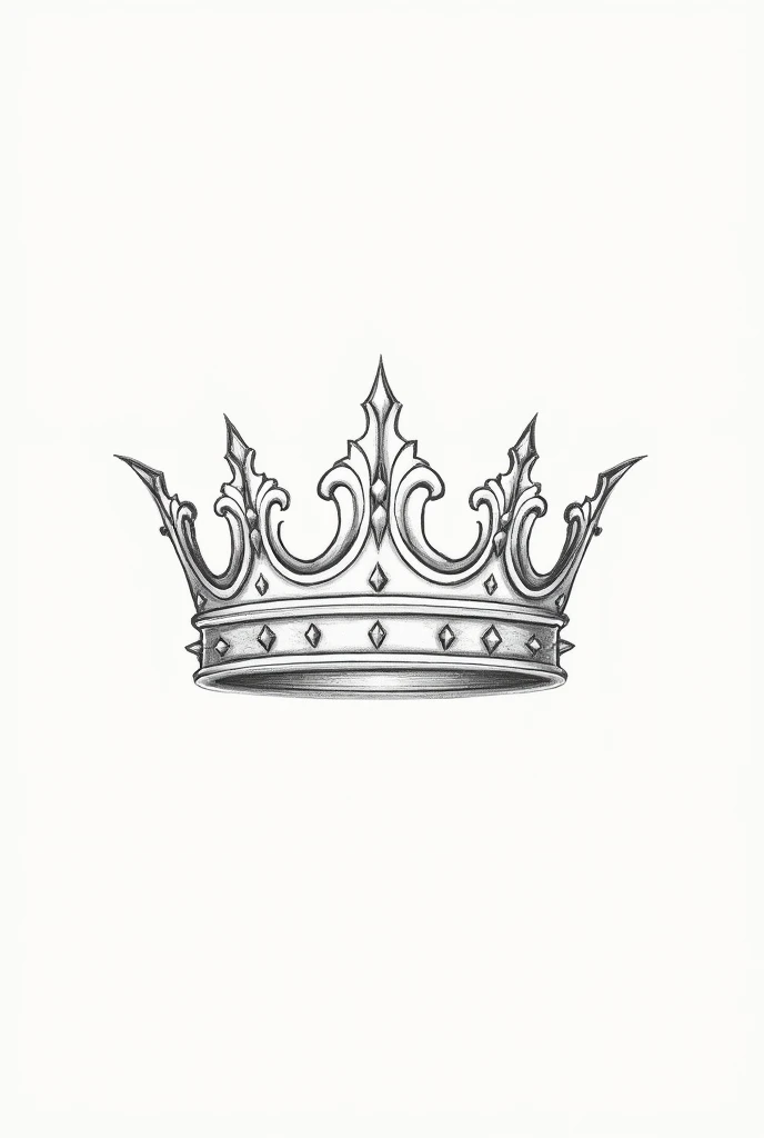 Simple royal crown drawing