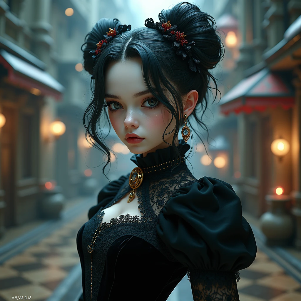 Gothic Lolita Hata cute coolビューティー Real modern Retro mysterious Wizard punk cool Doll Star Wars Fantasy Gothic devil