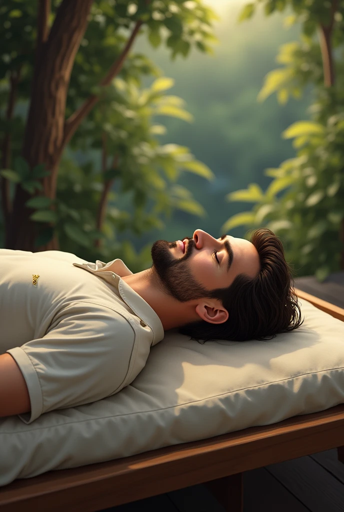 A man have long cot