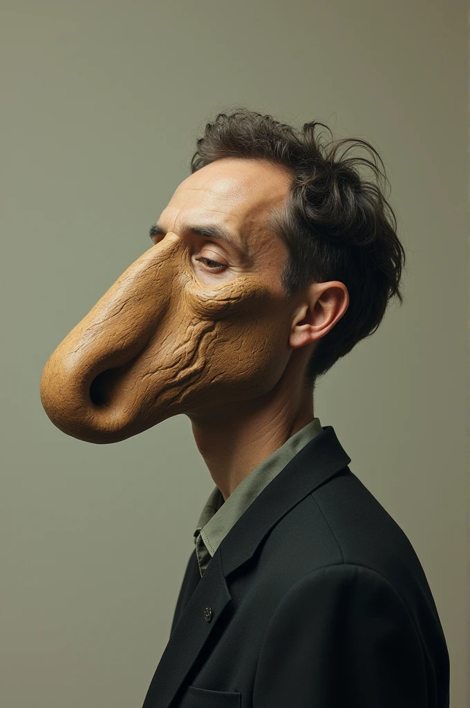 Pablo Marçal with Pinocchio&#39;s nose 