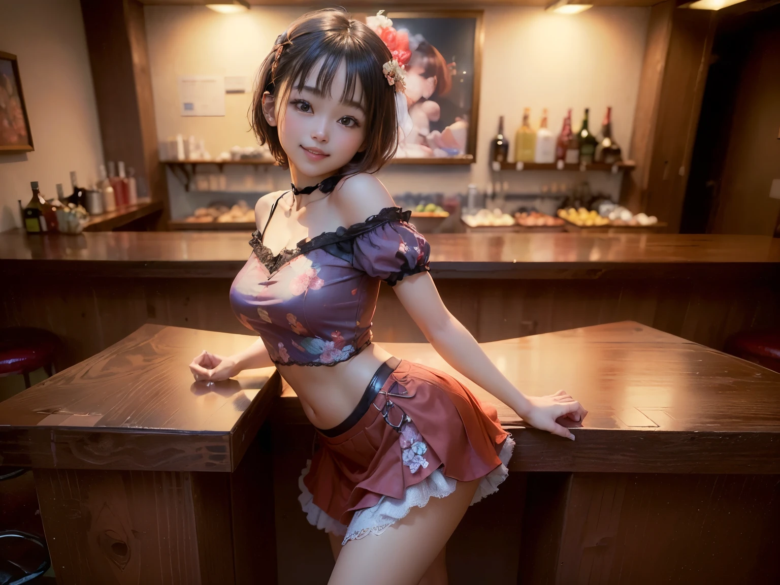 (masterpiece:1.2, Highest quality), (Realistic, photoRealistic:1.4), Beautiful illustrations, (Natural Side Lighting, Cinema Lighting), Browsing Caution,
View Viewer, (Bust up shot)、Front view:0.8, 1 girl, Japanese, high school girl, Perfect Face, Cute and symmetrical face, Shiny skin、
(Semi-short cut hair, Side Lock, Light pink hair), Parted bangs, Emerald green eyes, Long Eyelashes, (Big Breasts:0.8),
Beautiful Hair, Beautiful Face, Beautiful fine details, Beautiful clavicle, Beautiful body, Beautiful breasts, Beautiful fingers, Beautiful nipples、Beautiful armpits、Beautiful, perfectly aligned teeth、
((A cat suit with attention to detail、(Pastel orange floral lace panties、Lace mini maid apron、Black garter stockings)、Shyness、(Knee Up)、(Open your mouth:1.3)、Red bow tie、Earrings、(topless:1.6)))、
((The background is night、moonlight、Hongkong、garden、firework、Summer festival))、 (Troubled face、Upward glance), (The skin is moist and wet:1.2)、(Semen is on it:1.6)、(Licking your fingers:1.2)