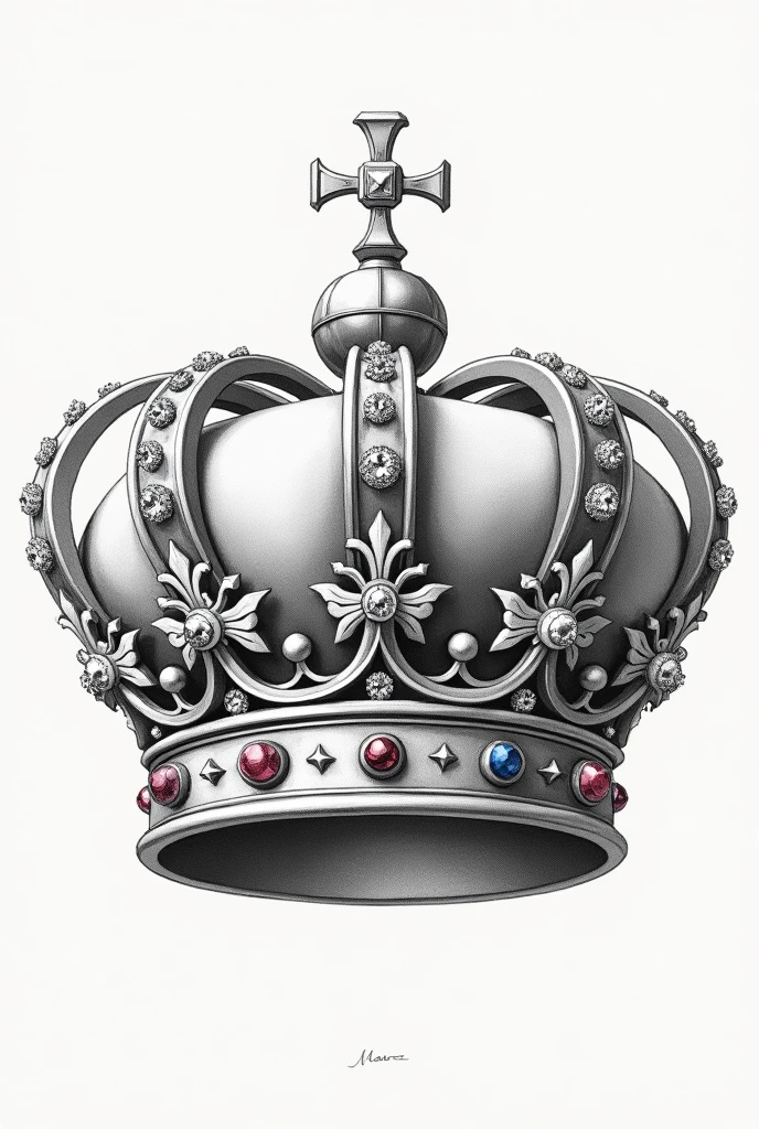 Royal crown in drawing