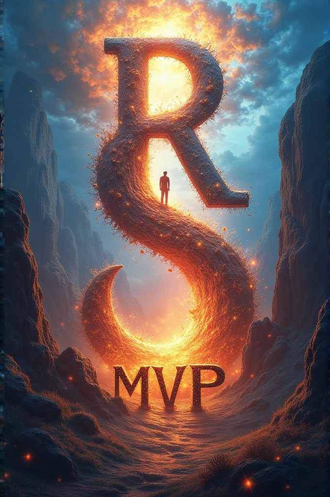 You can create an image with the initials with the name reborn and shine that represents mental health,self-love ,force , resilience and at the bottom of the image the letters MVP