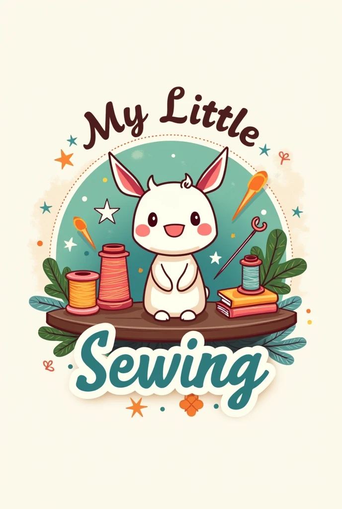 You can make a logo for a sewing business with the name my little sewing and that has sewing things on the back.