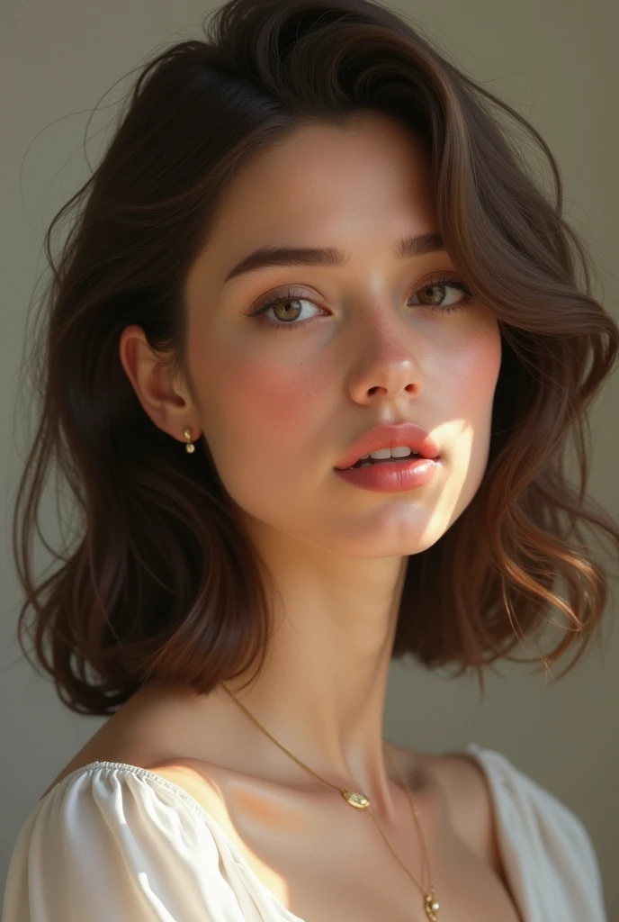 Create a beautiful girl in a realistic style 