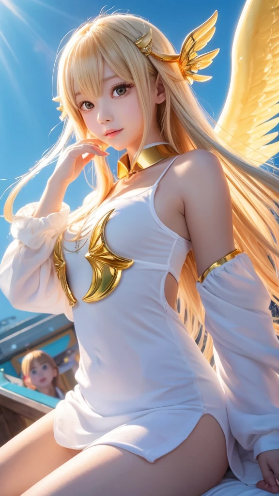 Golden dolphin cute Angel Halo Anime characters