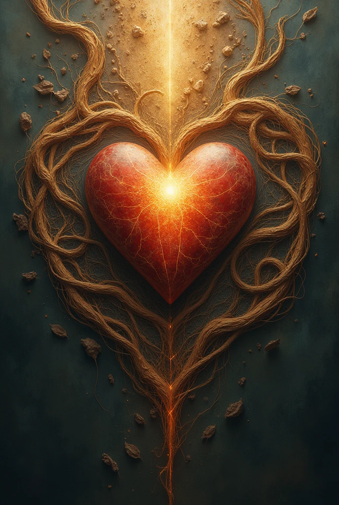 Holy mud , art abstraction logo realistic heart magic discipline
