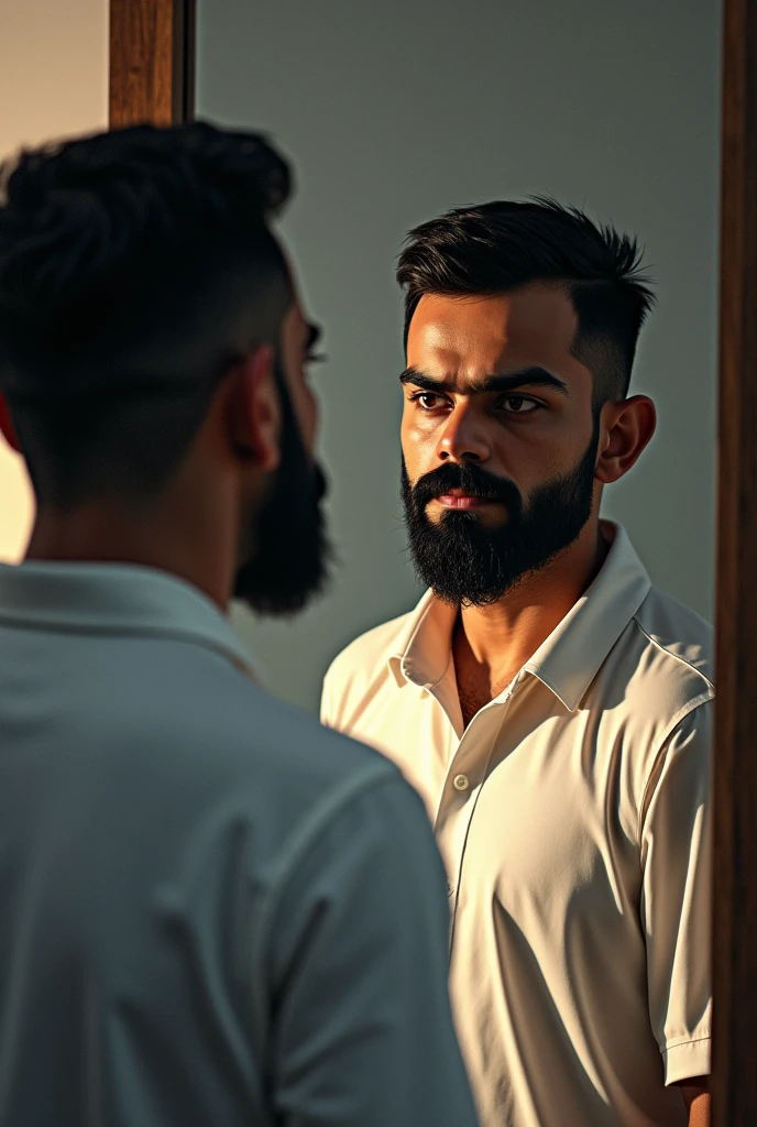 Virat Kohli goat mirror pic