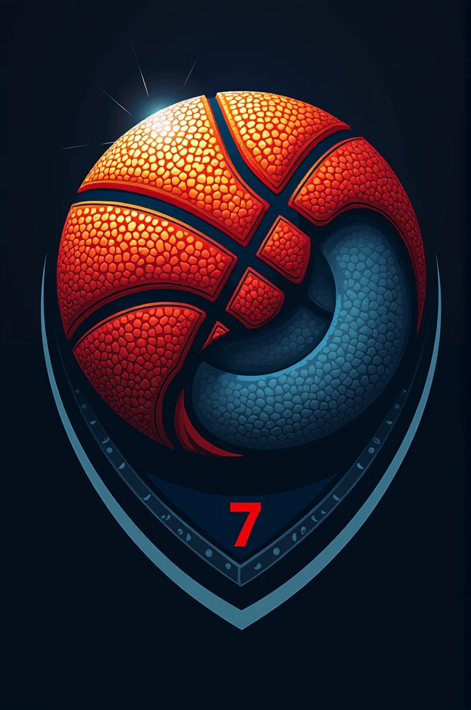 create a basketball team shield based on the name The 5 Kages and the Sixth Phantom Man