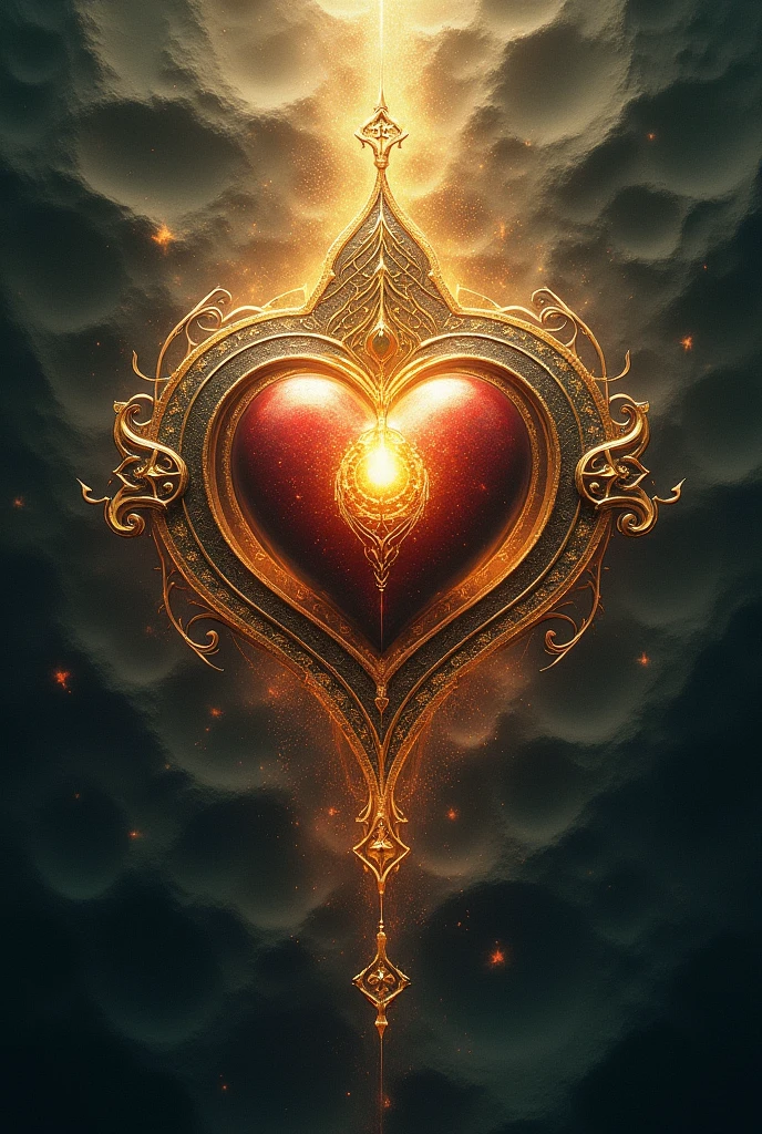 Holy mud , art abstraction logo royal heart magic discipline