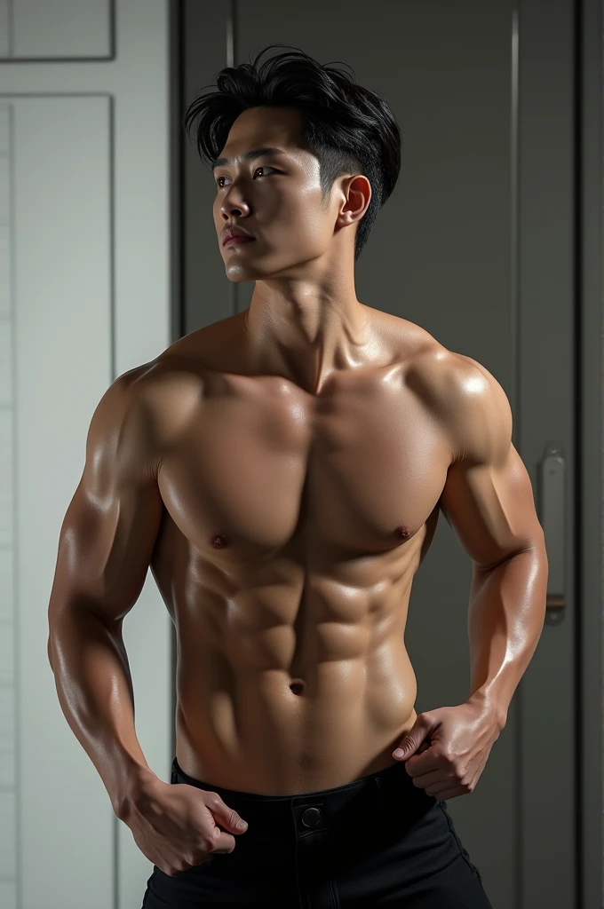 Cut korian hot muscle sexy posing