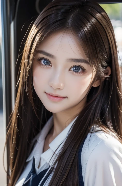 (Realistic, Realistic: 1.37), (masterpiece), (Highest quality: 1.4), (Ultra-high resolution: 1.2), (RAW Photos: 1.2), (Sharp focus: 1.3), (Face focus: 1.2), elegant, (whole body: 1.2), Highest quality, masterpiece, (realism: 1.2), girl, Brown Hair, Brown eyes, front, Detailed face, Beautiful Eyes, Pleated mini skirt , Sit at the bus stop (1.5), A poignant smile, Lots of eyelashes, High heels, Very clean information
