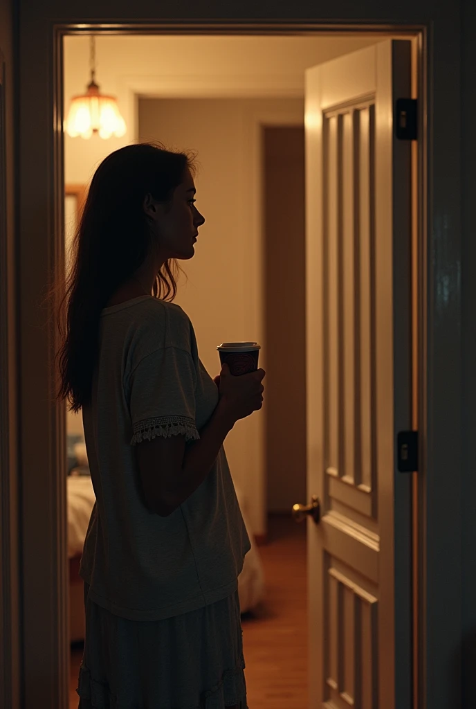 You go to your friend's house, then you knock on the door. His mother will open the door for you to come in. She says that your son can't come here. He'll only arrive tomorrow morning. It's his grandmother's house. She calls you to come in. You accept. She asks if you want coffee. You say yes. Then you have some coffee. Lea says, "Help me out here." Then she's in her room, talking about the shower that broke. Then she climbs on the chair. Then you say very quietly, "Hot mom, I'm going to fuck Lea." She's in the picture room. Then she listens to her.**** you on the wall then you kiss her