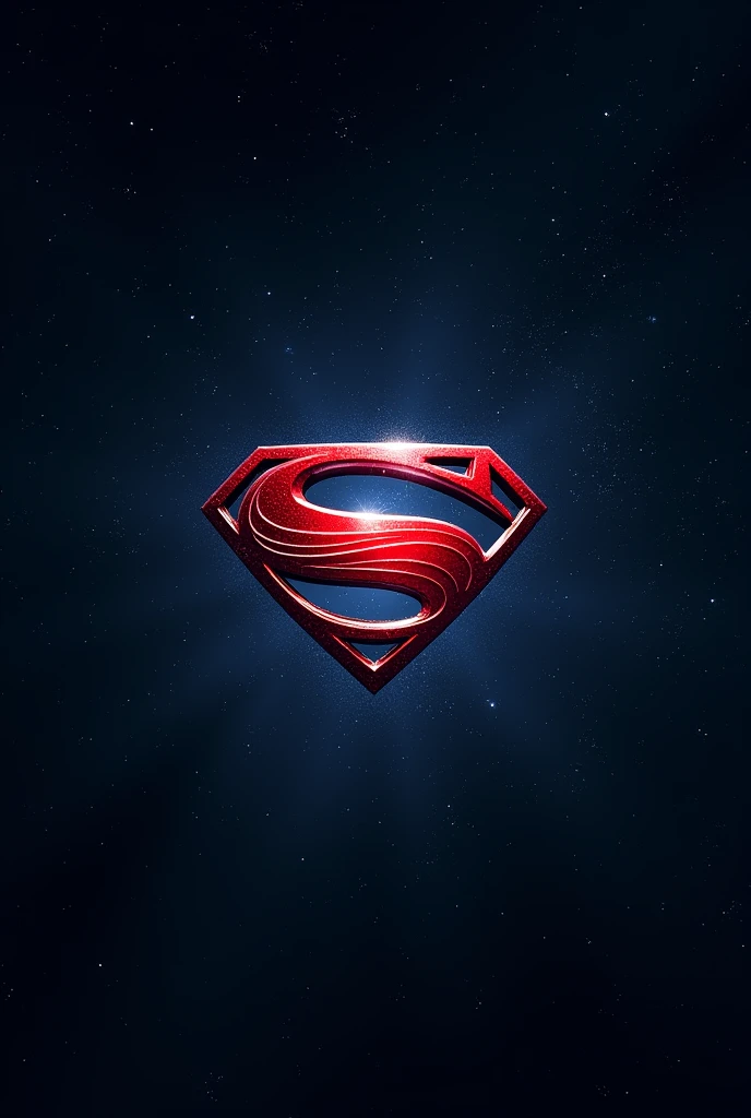 starry night with superman logo in the sky