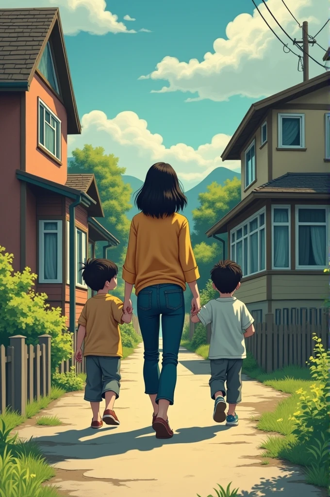 One day, after a particularly heated argument, their mother decided that she couldn't stay in the house any longer. She packed up her belongings and told Saki and Elephant that they would be going to live with her parents for a while. Though the brothers were sad to leave their home, they trusted their mother and followed her to her parents' house.
