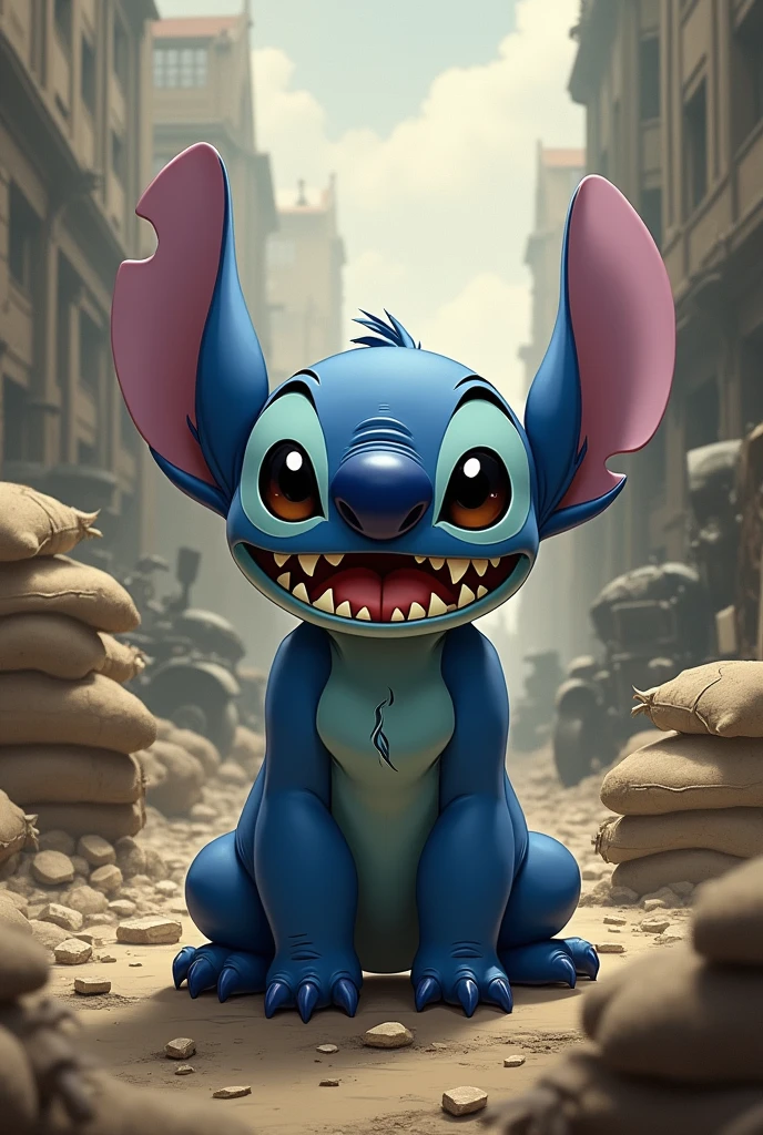 Stitch on the front of World War II 