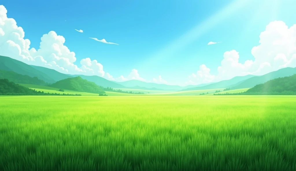 green rice field