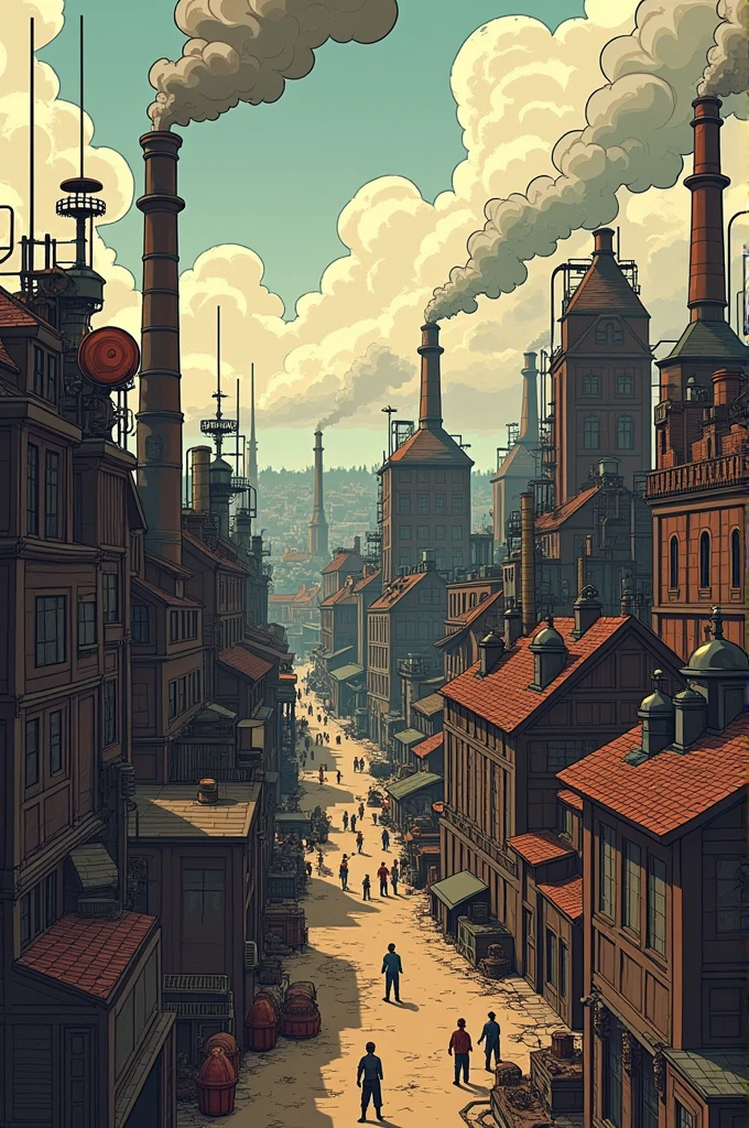 A comic strip about the industrial revolution