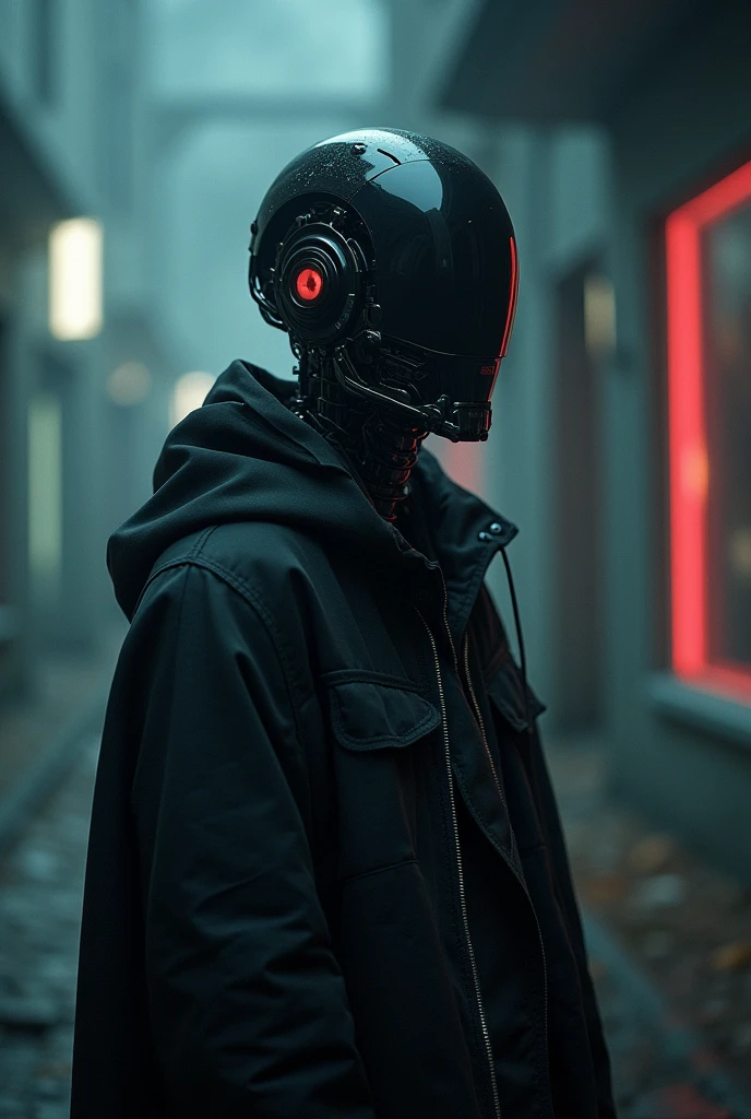 Cyberpunk robot with cap where XiroH text is written in graffiti style with street wear clothes 4k realistic unreal engine 5 detailed maximum resolution