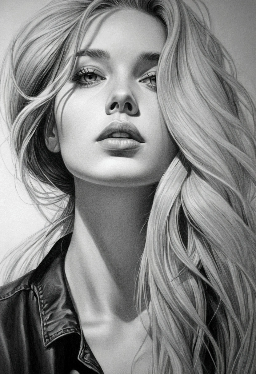 a black and white photo of a woman with long hair, extremely detailed woman, detailed portrait of beauty, detailed woman, detailed cute portrait, beautiful art work, stunning drawing, high detailed portrait, extraordinarily detailed woman, Stunning works of art, realistic female portrait, black and white art, arte linda, cute portrait, artgerm portrait, extremely detailed portrait, realistic drawing, beautiful drawing