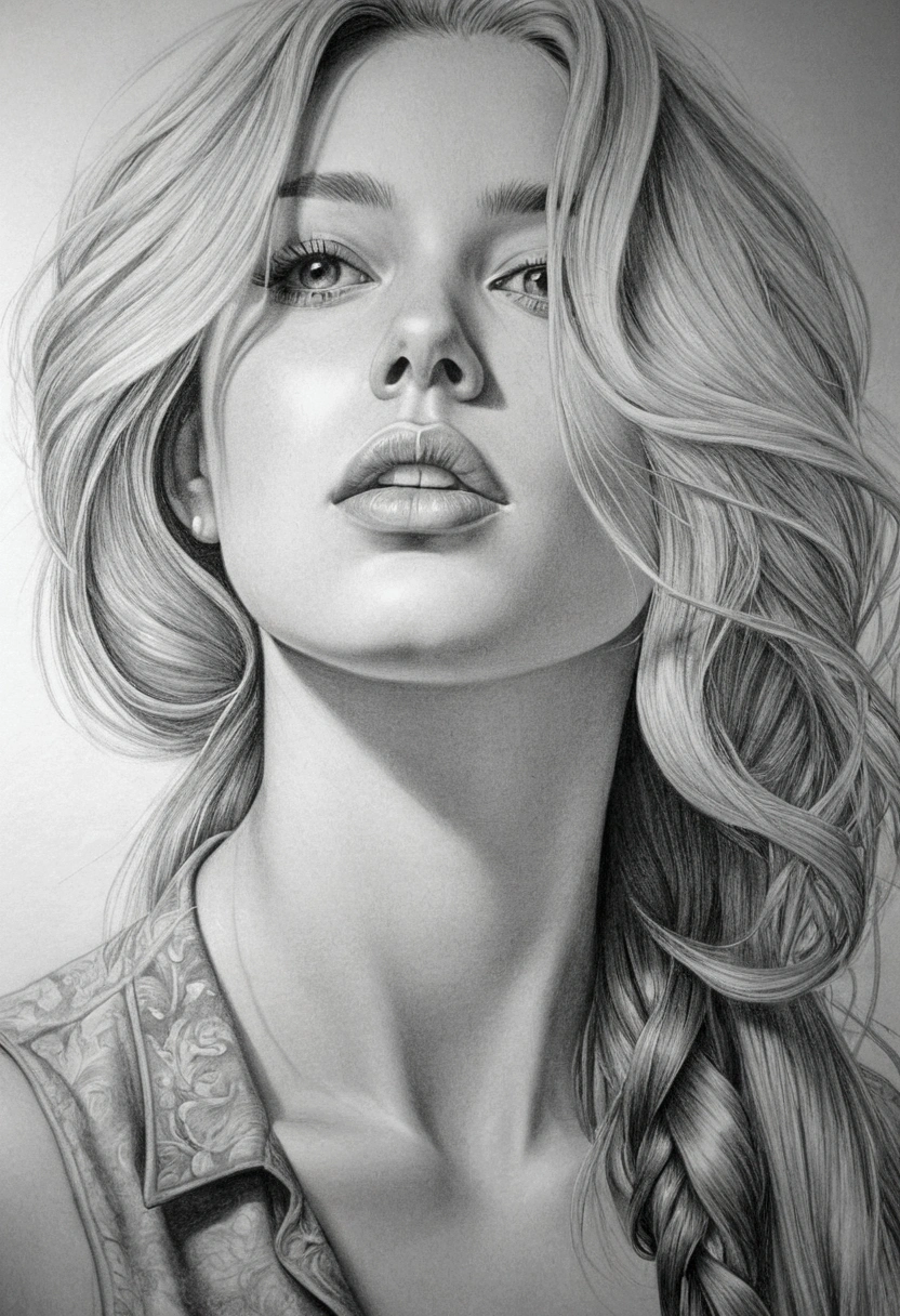 a black and white photo of a woman with long hair, extremely detailed woman, detailed portrait of beauty, detailed woman, detailed cute portrait, beautiful art work, stunning drawing, high detailed portrait, extraordinarily detailed woman, Stunning works of art, realistic female portrait, black and white art, arte linda, cute portrait, artgerm portrait, extremely detailed portrait, realistic drawing, beautiful drawing