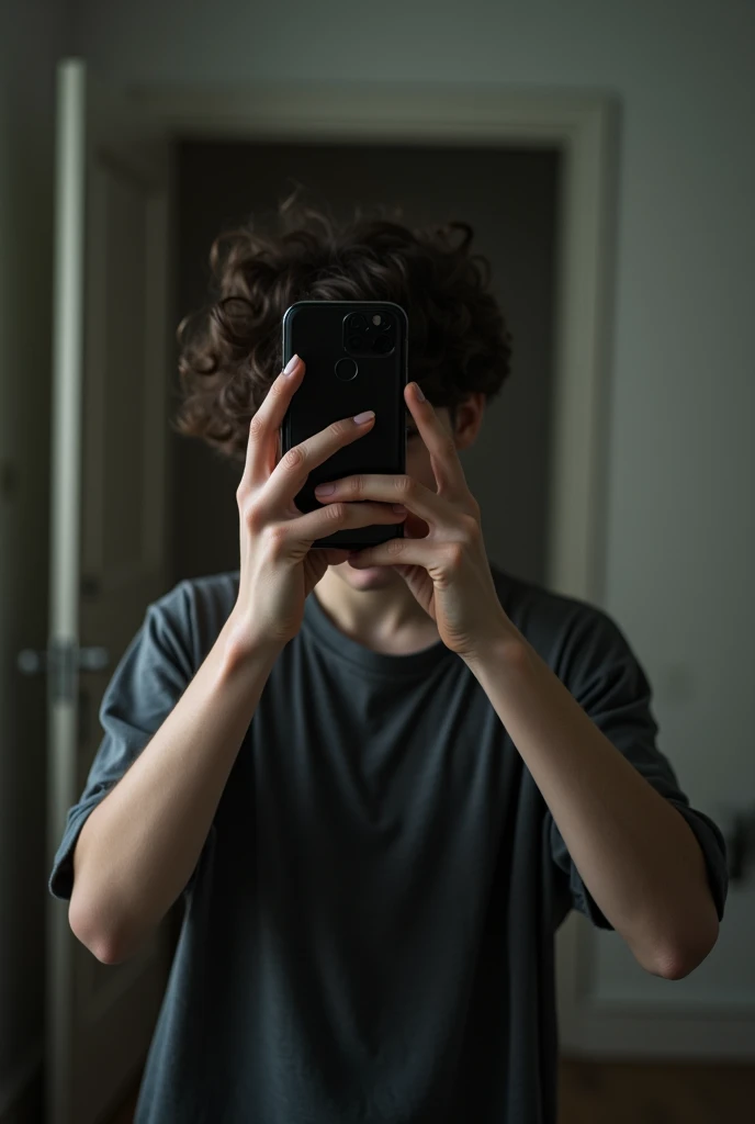 guy with mirror selfie hiding his face