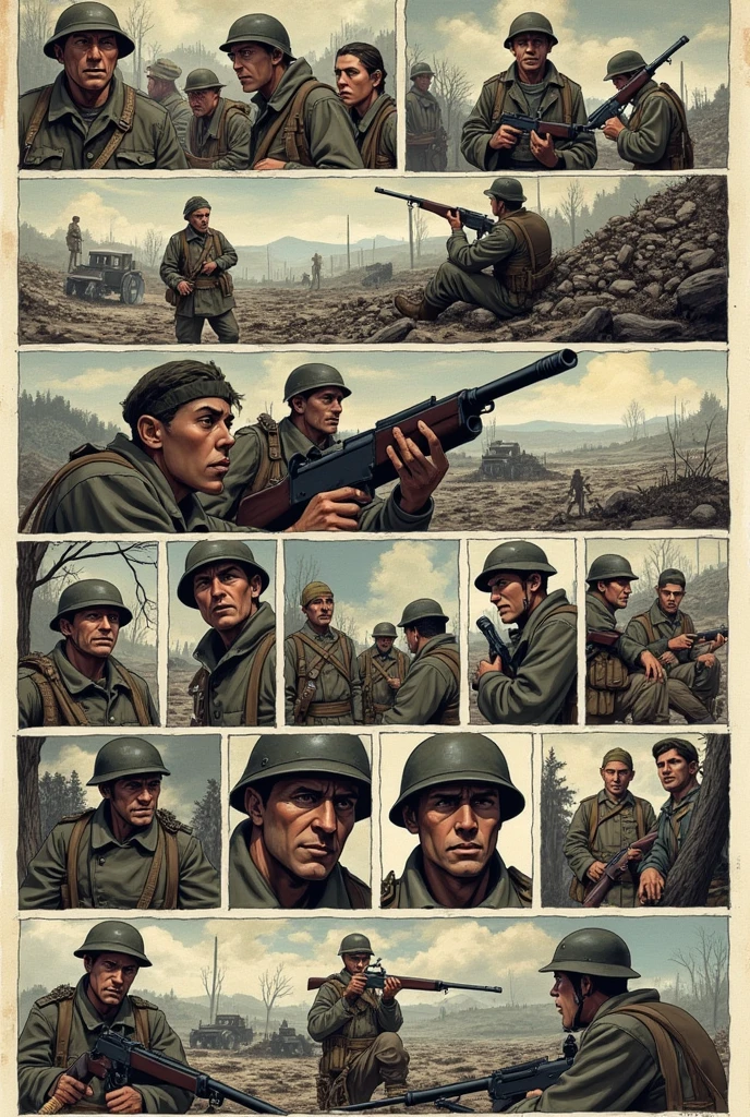 A comic strip about the First World War 