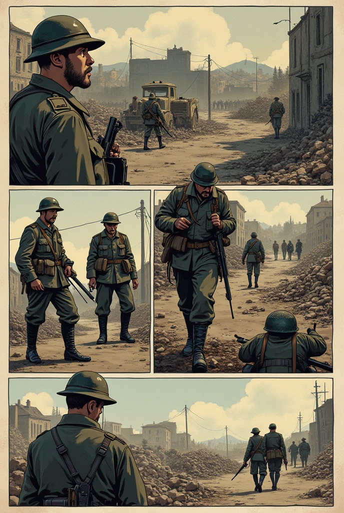 A comic strip about the First World War