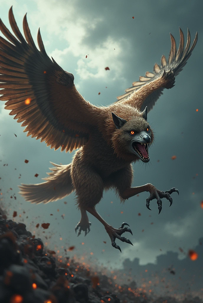 Wolf-Falcon Hybrid: fight