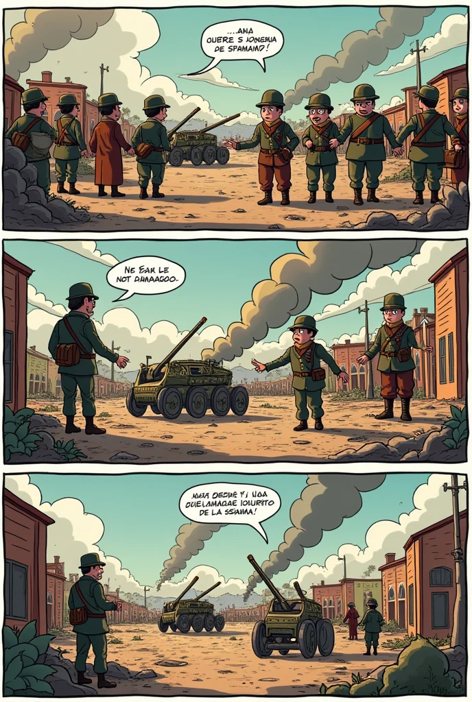 A funny comic strip about World War I in Spanish