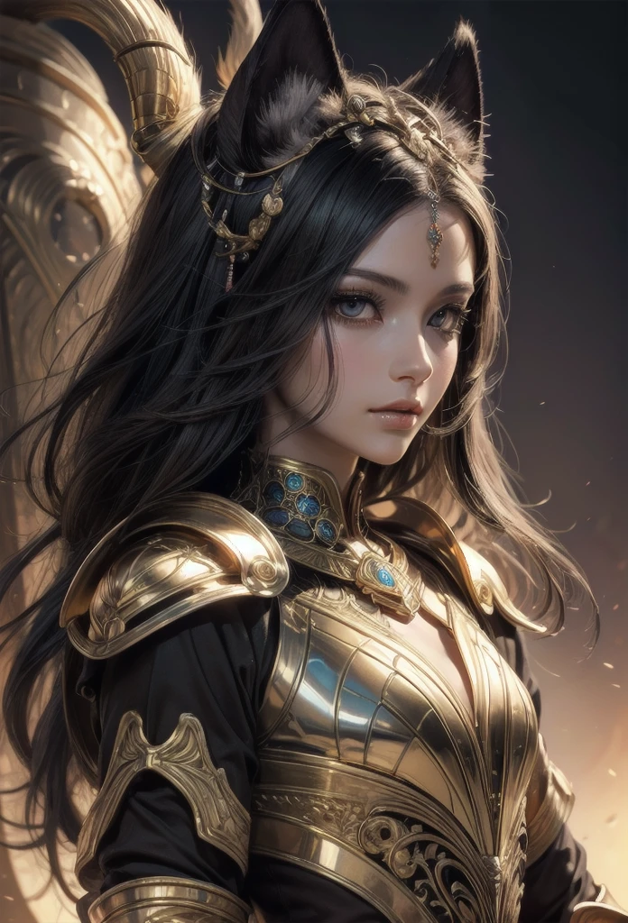 ((Highly accurate drawing in every detail)Extremely precise depiction)[High resolution],(detailed illustrations,Very fine and detailed drawing,Delicate drawn lines with tempo,Realistic texture expression),[color traced main line],[ruins background [Ancient Egypt]],hentai (ANIME Girl (beautiful) ) cyborg [(tanned skin) [Lustrous black hair]],((bastet) Beautifully decorated golden cyber armor) ([Complex decorative processing] [elegant],Gorgeous golden luster (Polished reflective luster)) [Gorgeous and luxurious],gravure,[Oparts Lost Technology [Hierograph]],(Intricate and beautiful decoration [Dense detail]),(Fine and beautiful skin expression [transparency]),[Perfect eyes detailed (Beautifully detailed iris)(Eyes like deep jewels)],(eyes light[Pinpoint lighting for the eyes]),[Long and beautiful eyelashes],[precisely drawn hair [Beautiful and lustrous hair detailed]],(Perfectly hand detailed [Beautiful fingers without failure [beautiful nails]]),(perfect anatomy(perfectly balanced proportions))[[full body portrait]],[[Design built to the highest level]][ideal color coordination(Accurate simulation of light and material interactions)],([Precision Detail](detailed,高fine)),[Visual art that tells a story],((highest quality)fine[[High density drawing]])[FHD].