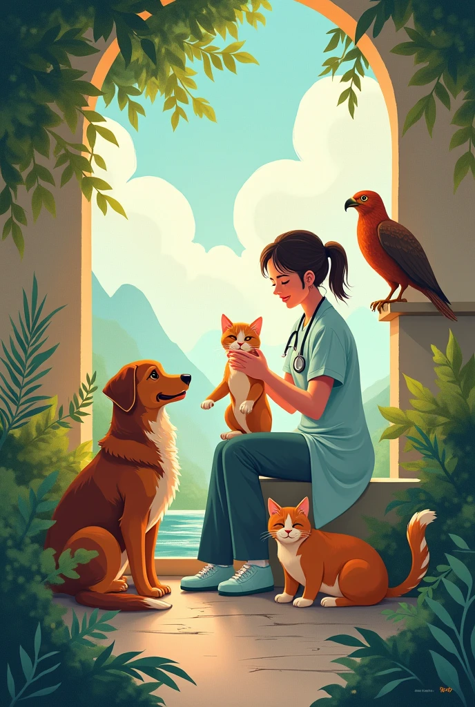  Make a poster applying the concept of Metaphor, him: Veterinary hospital

