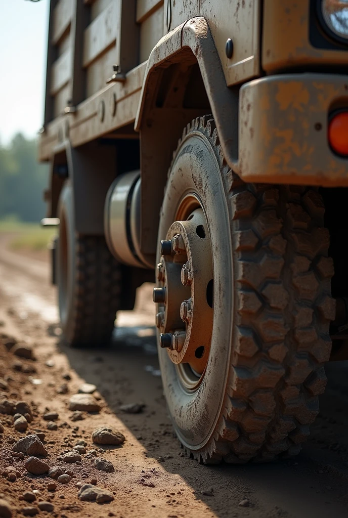/flux closed up of mud flap of truck,